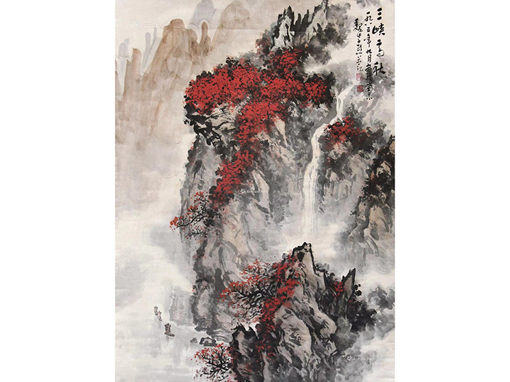 Wei Zixi Three Gorges High Autumn Map